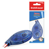 Корректирующая лента ERICH KRAUSE "Extra", 5 мм х 8 м, корпус синий, упаковка с европодвесом, 46142